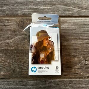 HP Sprocket Photo Paper Sticky Back Zink Zero Ink 50 Sheets 2x3